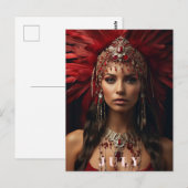 *~ AP53 Boho JULI Göttinnen GEBURTSTAG RUBIN Postkarte (Vorne/Hinten)
