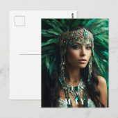 *~ AP53 Boho MAI Göttin GEBURTSTAG Smaragd Postkarte (Vorne/Hinten)