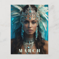 *~* Ap53 MÄRZ Boho AQUAMARINE Headdress