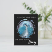 *~* AP54 Art Anniversary Love Birds Winter Postkarte (Stehend Vorderseite)