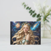 *~* AP58 Cosmic Women Fantasy CELESTIAL Feiertagspostkarte (Stehend Vorderseite)