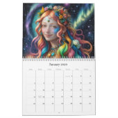 *~* AP58 Galactic Women Fantasy Cosmic Planets 1 Kalender (Jan 2026)