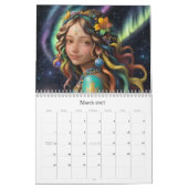 *~* AP58 Galactic Women Fantasy Cosmic Planets 2 Kalender (Mär 2027)