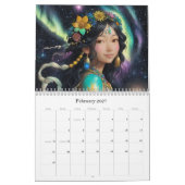 *~* AP58 Galactic Women Fantasy Cosmic Planets 2 Kalender (Feb 2027)