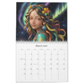 *~* AP58 Galactic Women Fantasy Cosmic Planets 2 Kalender (Mär 2026)
