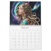 *~* AP58 Galactic Women Fantasy Cosmic Planets 3 Kalender (Mär 2027)
