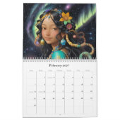 *~* AP58 Galactic Women Fantasy Cosmic Planets 3 Kalender (Feb 2027)