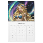 *~* AP58 Galactic Women Fantasy Cosmic Planets 4 Kalender (Feb 2027)
