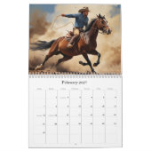 *~* AP59 Wild West Cowboy Horse Rodeo 4 Kalender (Feb 2027)