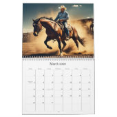 *~* AP59 Wild West Cowboy Horse Rodeo 4 Kalender (Mär 2026)