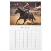 *~* AP59 Wild West Cowboy Horse Rodeo 5 Kalender (Feb 2027)