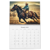 *~* AP59 Wild West Cowboy Horse Rodeo 5 Kalender (Jan 2026)