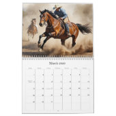 *~* AP59 Wild West Cowboy Horse Rodeo 5 Kalender (Mär 2026)