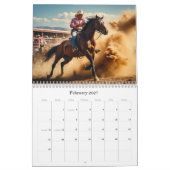 *~* AP59 Wild West Cowboy Horse Rodeo Kalender (Feb 2027)