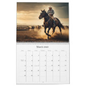 *~* AP59 Wild West Cowboy Horse Rodeo Kalender (Mär 2026)