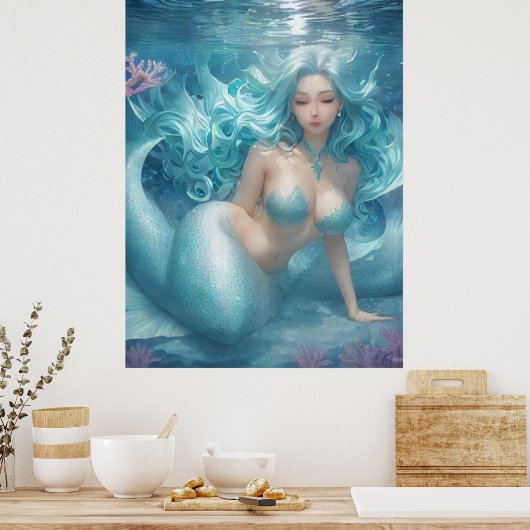 *~* AP60 Wassergöttin Fantasy Sea Meerjungfrau 11 Poster (Küche)