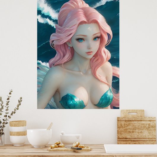 *~* AP60 Wassergöttin Fantasy Sea Meerjungfrau 23 Poster (Küche)