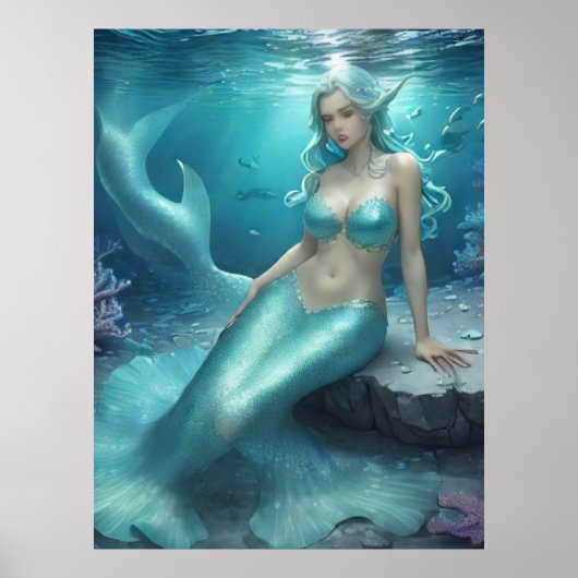 *~* AP60 Wassergöttin Fantasy Sea Meerjungfrau 5 Poster (Vorne)