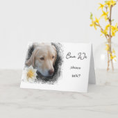 *~*~ AP61 Bitte können wir Blume Unglücklicher Hun Karte (Gelbe Blume)