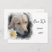 *~* AP61 Bitte können wir sprechen Labrador Retrie Postkarte (Vorne/Hinten)
