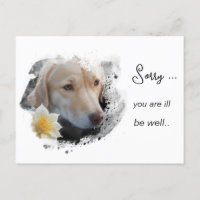 *~ AP61 Blume Sick Get Well Gold Dog