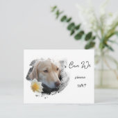 *~* AP61 Can We Talk - Labrador Retriever Blume Postkarte (Stehend Vorderseite)