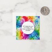 *~ AP62 BLANK DIY Gefärbte Krawatte Inspirier Note Mitteilungskarte (Vorderseite/Rückseite Beispiel)