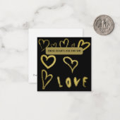 *~ AP62 Kindness gold HEARTS Note Card Inspiriert Mitteilungskarte (Vorderseite/Rückseite Beispiel)