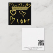 *~ AP62 Kindness gold HEARTS Note Card Inspiriert Mitteilungskarte (Vorne/Hinten)
