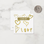 *~ AP62 Kindness gold I LIEBE Note Card Inspiriert Mitteilungskarte (Vorderseite/Rückseite Beispiel)