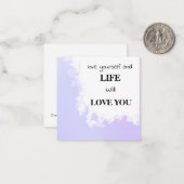 *~ AP62 Kindness LIEBE SELF Lavendel Note Card Mitteilungskarte (Vorderseite/Rückseite Beispiel)