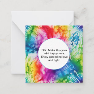 *~ AP62 LEERE DIY-Tie-Dye-Inspiration Notizkarte Mitteilungskarte
