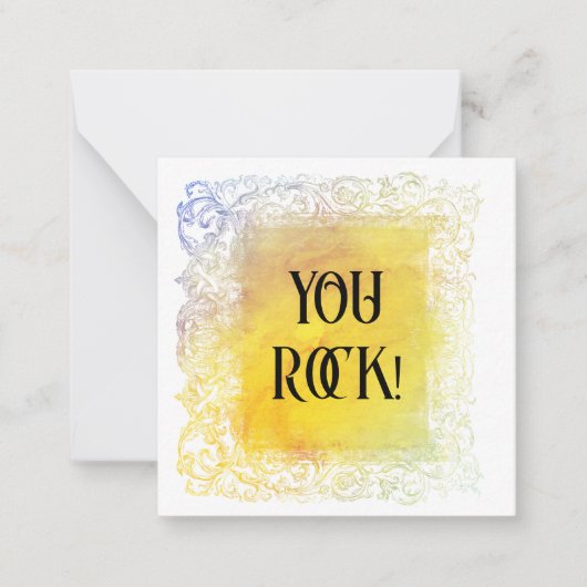 *~* AP62 YOU ROCK Ermutigung Flat Note Card Mitteilungskarte (Vorderseite)