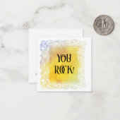 *~* AP62 YOU ROCK Ermutigung Flat Note Card Mitteilungskarte (Vorderseite/Rückseite Beispiel)