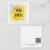 *~* AP62 YOU ROCK Ermutigung Flat Note Card Mitteilungskarte (Vorne/Hinten)