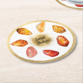 *~* AP64 Emoto Water Sacral Chakra Paper Untersetz Runder Pappuntersetzer (Angewinkelt)