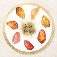 *~* AP64 Emoto Water Sacral Chakra Paper Untersetz