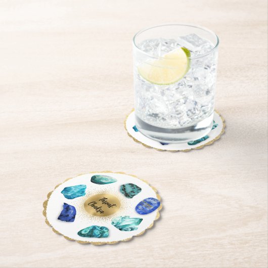 *~* AP64 Emoto Water Throat Chakra Untersetzer (Vor Ort)