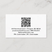 *~* AP66 Glam QR Lavende Lila Silver Glitzer Visitenkarte (Rückseite)