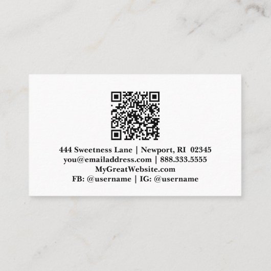 *~* AP66 Glam QR Lavende Lila Silver Glitzer Visitenkarte (Rückseite)