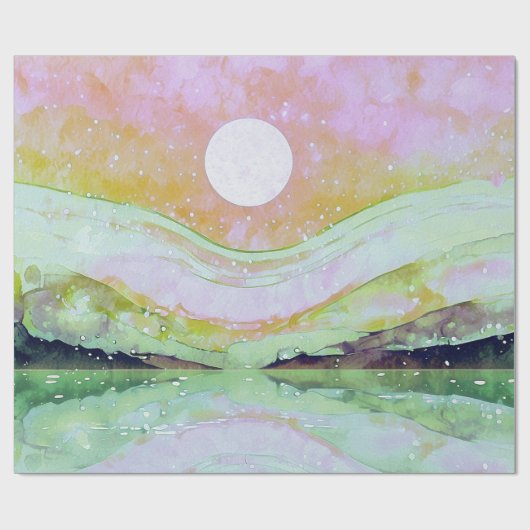 *~* AP67 Pastel Abstrakt Art Malerei Natur Geschenkpapier (Flach)