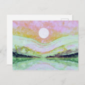 *~* AP67 Pastel Abstrakt Art Malerei Natur Postkarte (Vorne/Hinten)