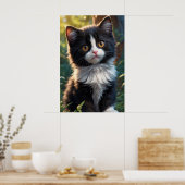 *~* AP68 2:3 Katze Feline Kitten Kitty Black Sweet Poster (Küche)