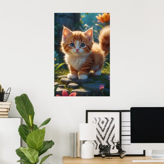 *~* AP68 2:3 Kitten Organge Tabby Niedlich Sweet Poster (Heimbüro)