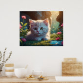 *AP68 5:4 Feline Tan Kitty Kitten Fluffy Poster (Küche)