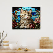 *~* AP68 5:4 Katze Feline Kitty Kitten Festglas Poster (Küche)