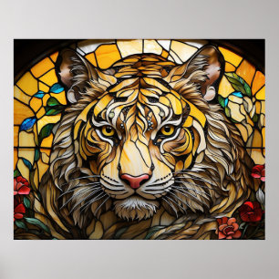 *~* AP68 Fantasy Bold 5:4 TIGER Hartglas Poster