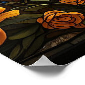 *~* AP68 Fantasy TIGER Gestaltetes Glas Farbvoll 5 Poster (Ecke)