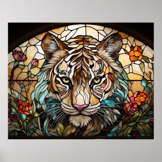 *~* AP68 TIGER Festglass Bright 5:4 Fantasie Poster (Vorne)