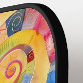 *~* AP68 Whimsical Quirky Cat Vibrant Colorful 2 Pickleball Schläger (Linke Seite)